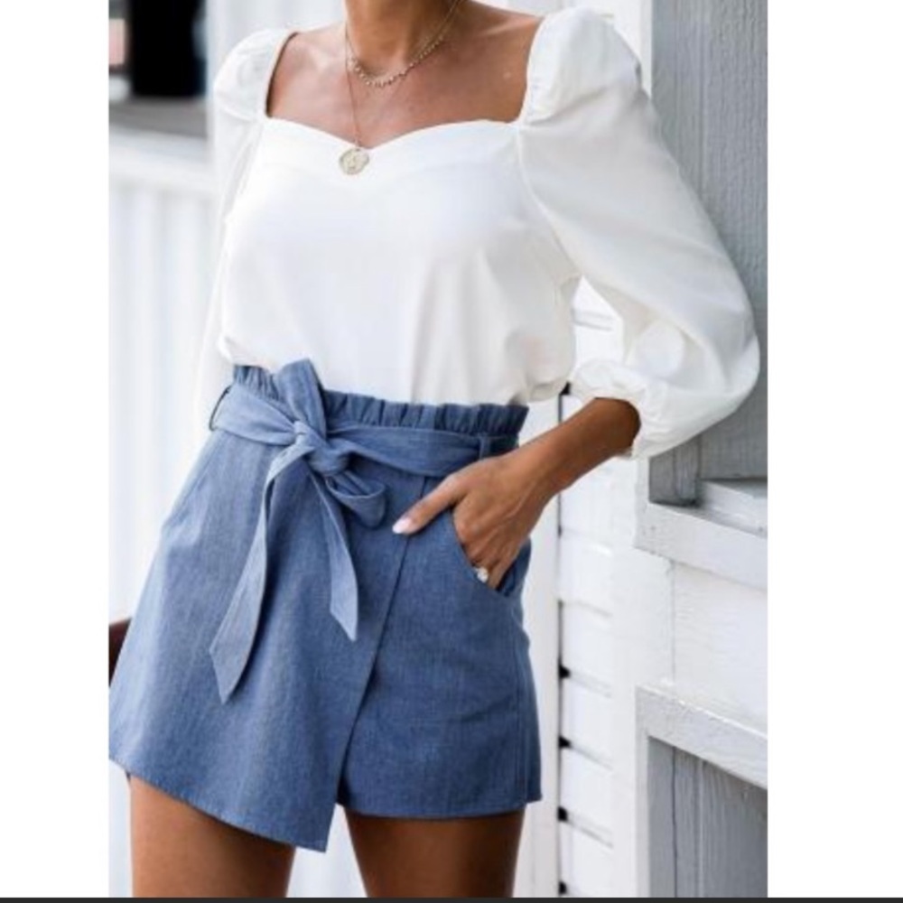 RAW DENIM SKORT main image 0
